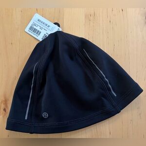 Lululemon Fast and Free Fleece Run Beanie Hat Black S/M